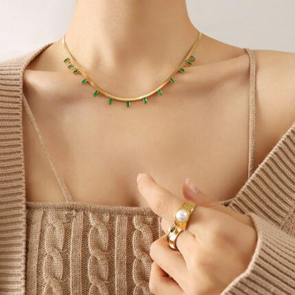 new arrival luxury emerald necklace